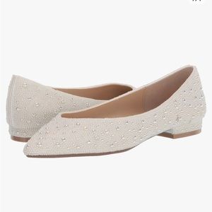 Betsy Johnson Jude Pearl Embellished Ballet Flats